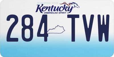 KY license plate 284TVW