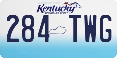 KY license plate 284TWG