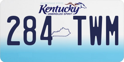 KY license plate 284TWM