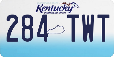 KY license plate 284TWT