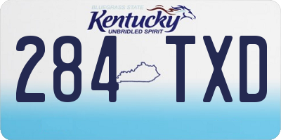 KY license plate 284TXD