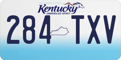 KY license plate 284TXV
