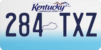 KY license plate 284TXZ