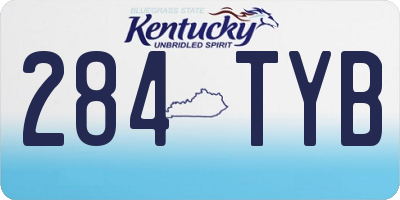 KY license plate 284TYB