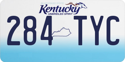 KY license plate 284TYC