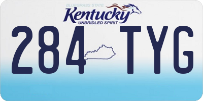KY license plate 284TYG
