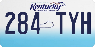 KY license plate 284TYH