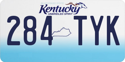 KY license plate 284TYK