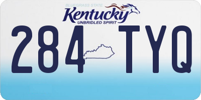 KY license plate 284TYQ