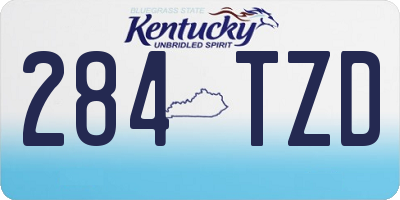 KY license plate 284TZD