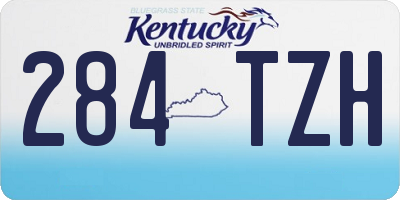 KY license plate 284TZH