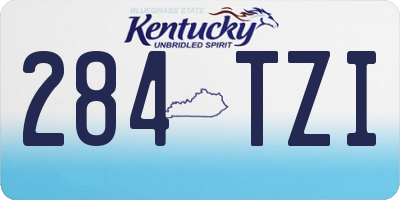 KY license plate 284TZI