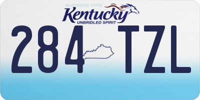 KY license plate 284TZL