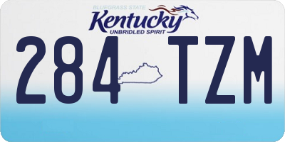 KY license plate 284TZM