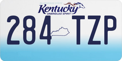 KY license plate 284TZP