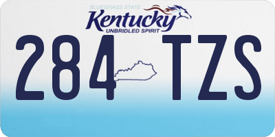 KY license plate 284TZS
