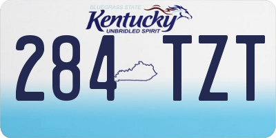 KY license plate 284TZT