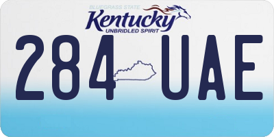 KY license plate 284UAE