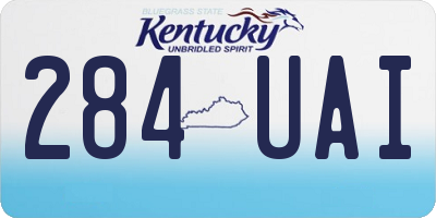 KY license plate 284UAI
