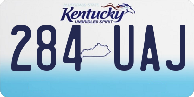 KY license plate 284UAJ