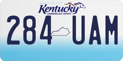 KY license plate 284UAM