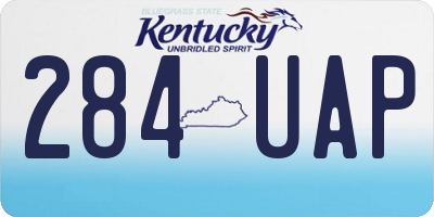 KY license plate 284UAP