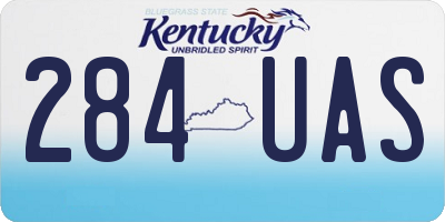 KY license plate 284UAS