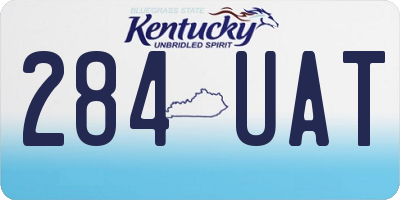 KY license plate 284UAT