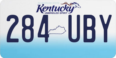KY license plate 284UBY