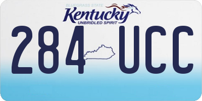 KY license plate 284UCC