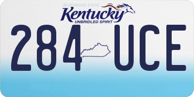 KY license plate 284UCE