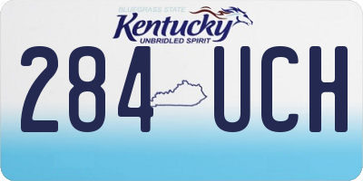 KY license plate 284UCH