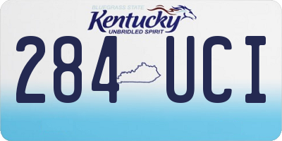 KY license plate 284UCI
