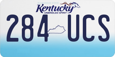 KY license plate 284UCS