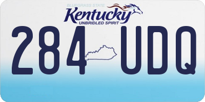 KY license plate 284UDQ