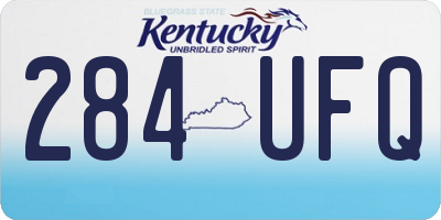 KY license plate 284UFQ