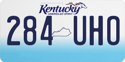 KY license plate 284UHO