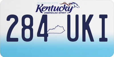 KY license plate 284UKI