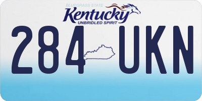 KY license plate 284UKN