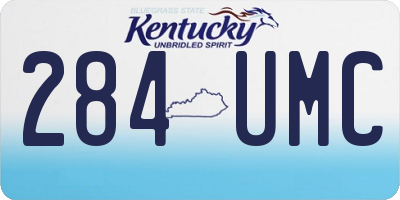 KY license plate 284UMC