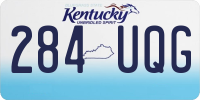 KY license plate 284UQG