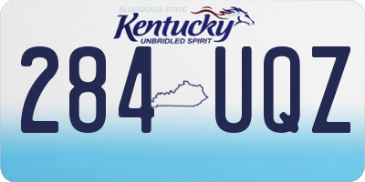KY license plate 284UQZ