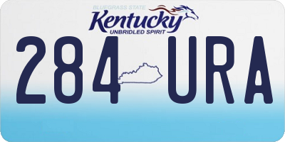 KY license plate 284URA