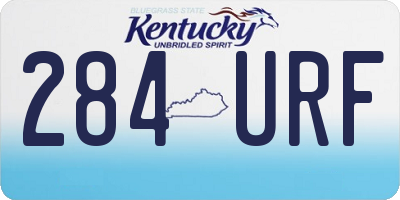 KY license plate 284URF