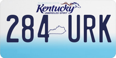 KY license plate 284URK
