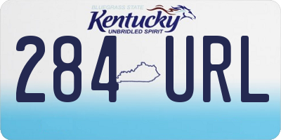 KY license plate 284URL