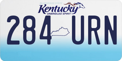 KY license plate 284URN