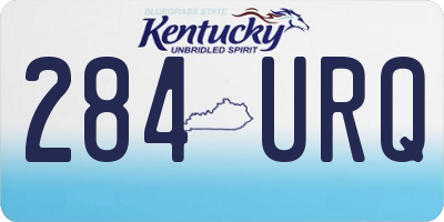 KY license plate 284URQ