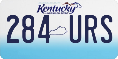 KY license plate 284URS