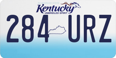KY license plate 284URZ
